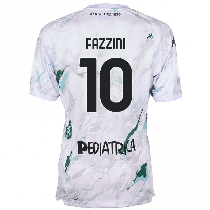 Vaikiškas Jacopo Fazzini #10 Pilka Išvykos Marškinėliai 2024/25 T-Shirt