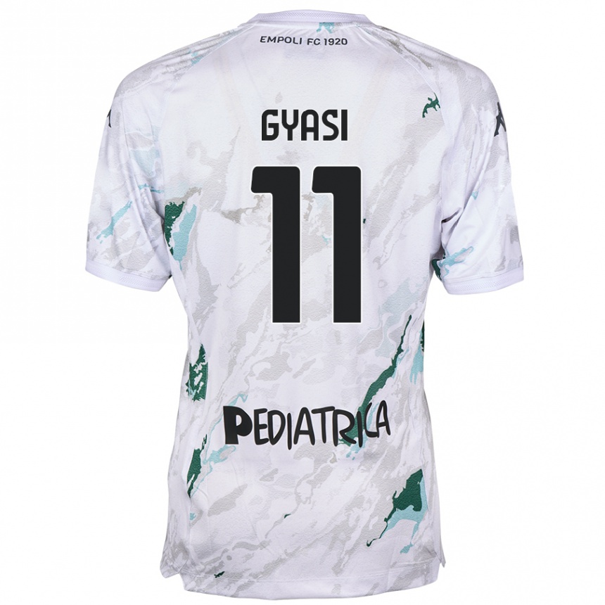 Vaikiškas Emmanuel Gyasi #11 Pilka Išvykos Marškinėliai 2024/25 T-Shirt