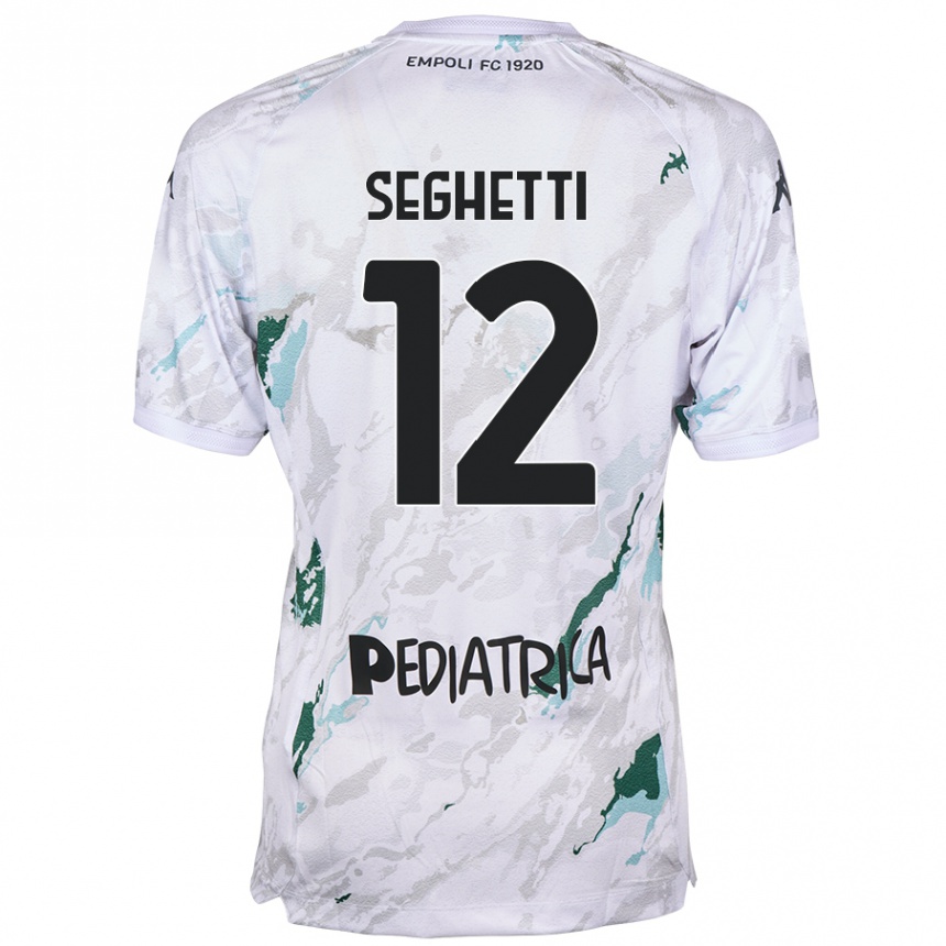 Vaikiškas Jacopo Seghetti #12 Pilka Išvykos Marškinėliai 2024/25 T-Shirt