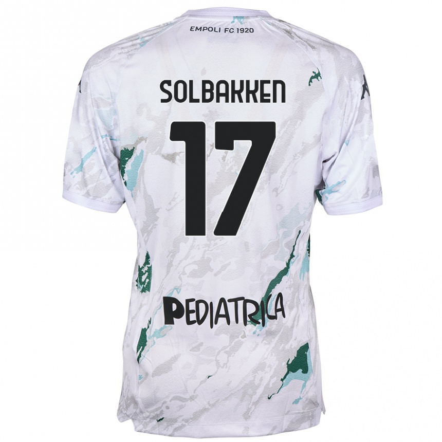 Vaikiškas Ola Solbakken #17 Pilka Išvykos Marškinėliai 2024/25 T-Shirt