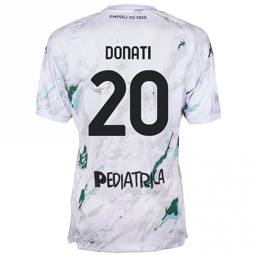 Vaikiškas Francesco Donati #20 Pilka Išvykos Marškinėliai 2024/25 T-Shirt