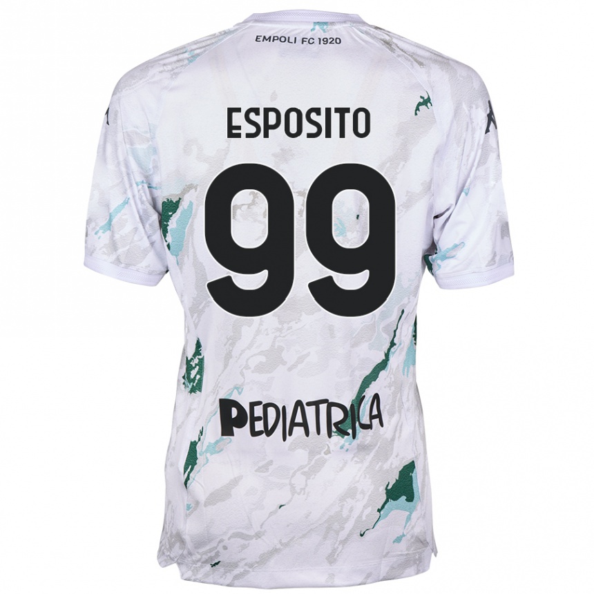 Vaikiškas Sebastiano Esposito #99 Pilka Išvykos Marškinėliai 2024/25 T-Shirt