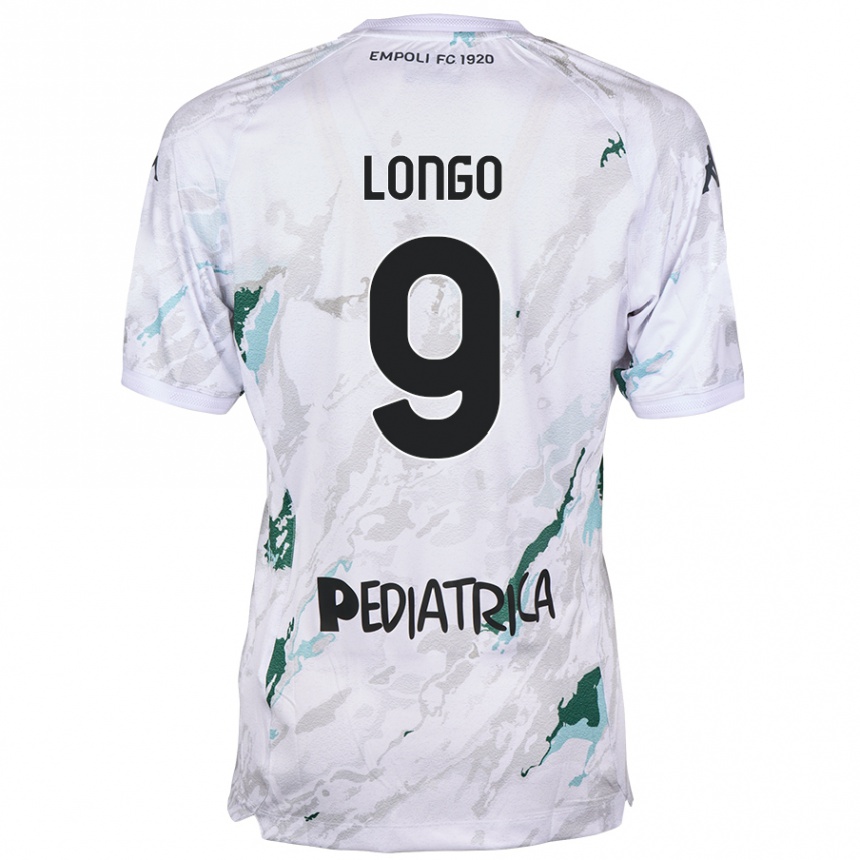 Vaikiškas Mattia Longo #9 Pilka Išvykos Marškinėliai 2024/25 T-Shirt