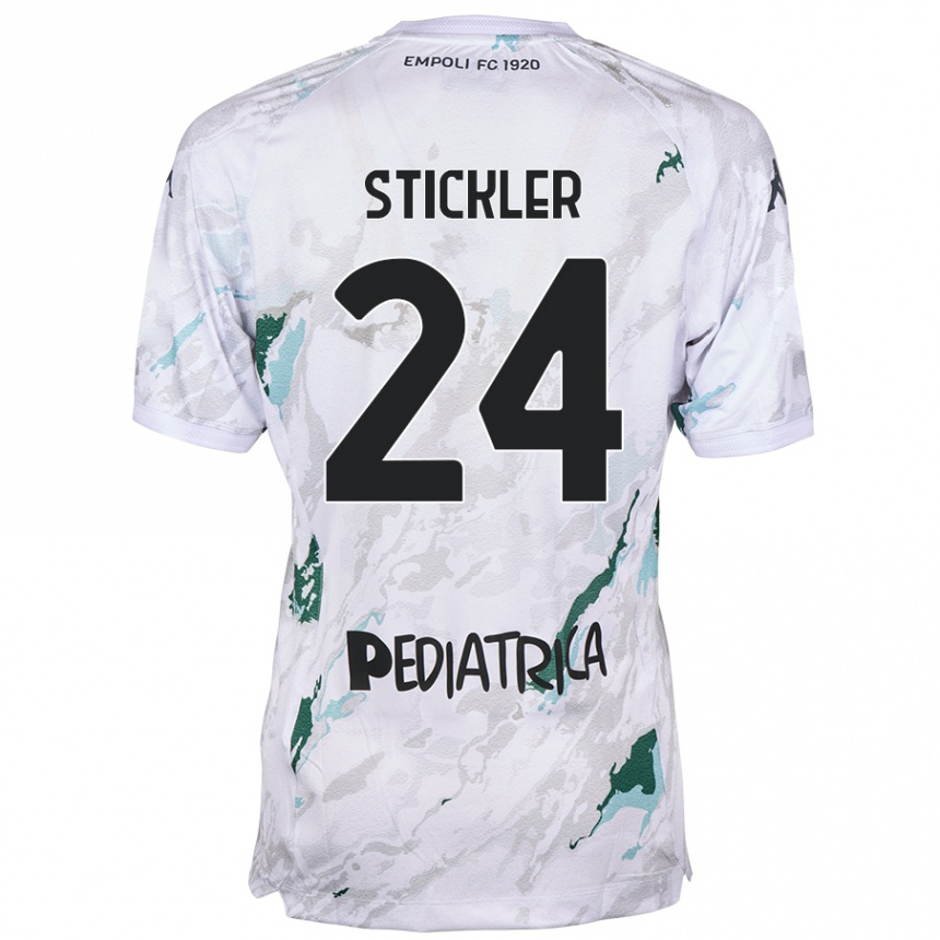 Vaikiškas Mateo Stickler #24 Pilka Išvykos Marškinėliai 2024/25 T-Shirt