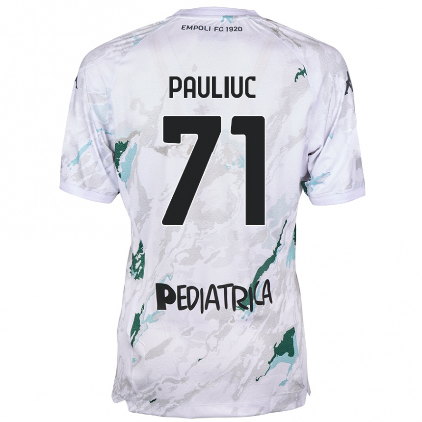 Vaikiškas Nicolò Pauliuc #71 Pilka Išvykos Marškinėliai 2024/25 T-Shirt