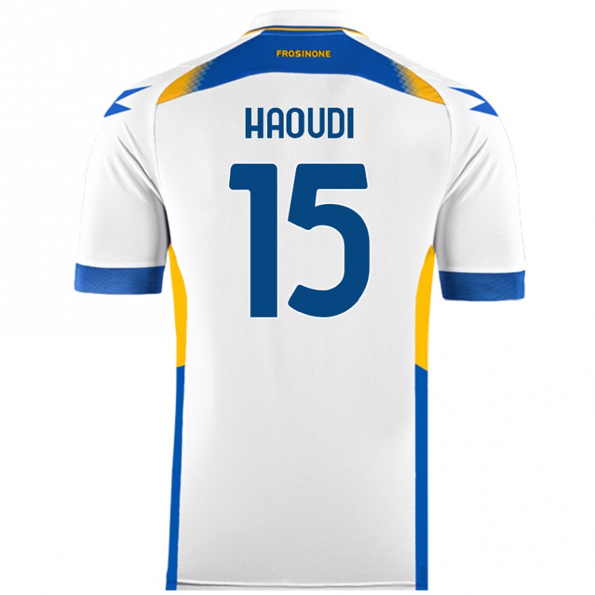 Vaikiškas Hamza Haoudi #15 Baltas Išvykos Marškinėliai 2024/25 T-Shirt