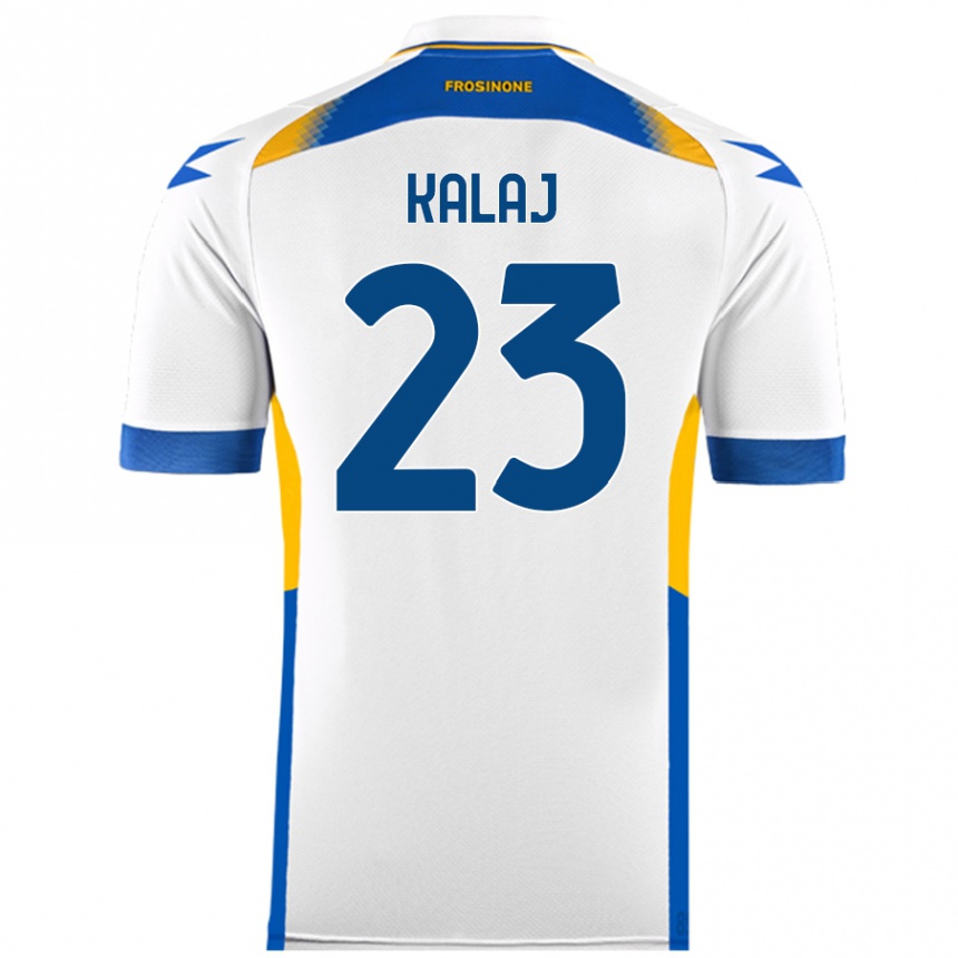 Vaikiškas Sergio Kalaj #23 Baltas Išvykos Marškinėliai 2024/25 T-Shirt