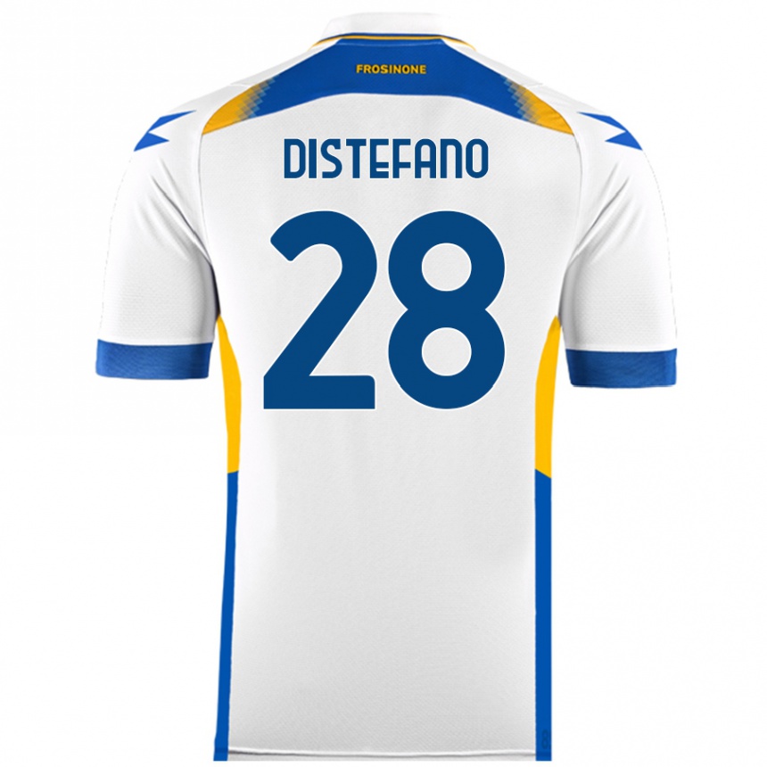 Vaikiškas Filippo Distefano #28 Baltas Išvykos Marškinėliai 2024/25 T-Shirt