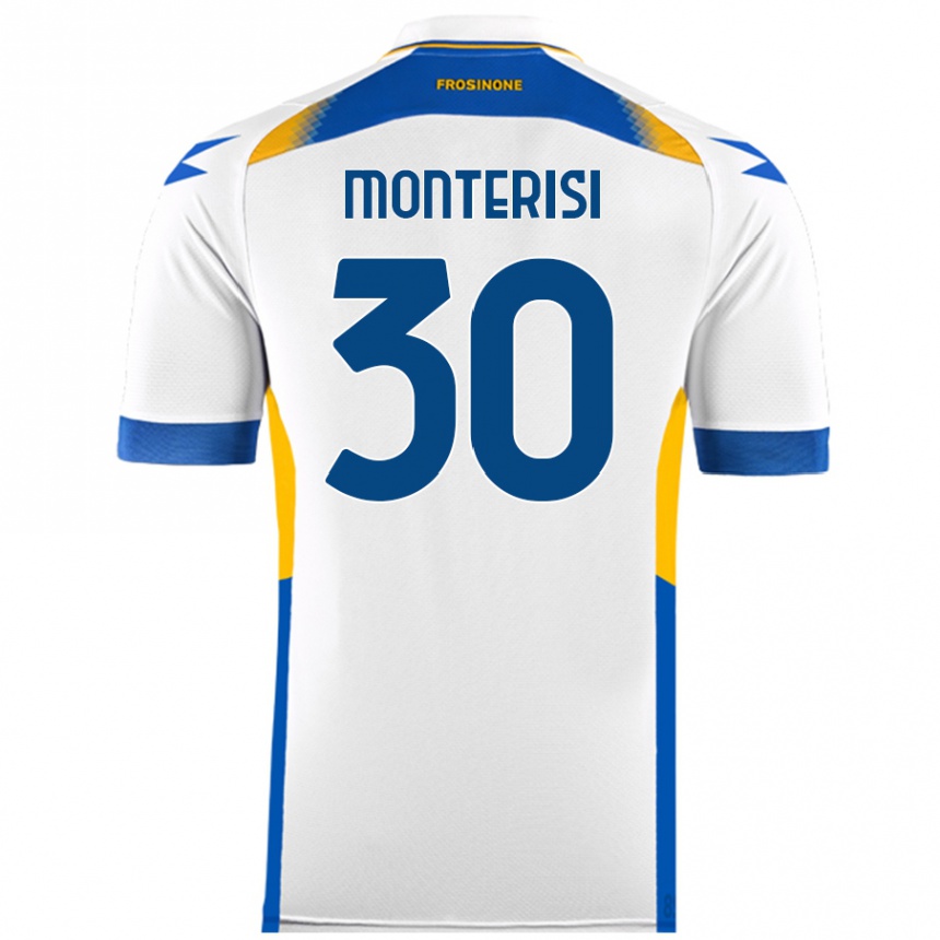 Vaikiškas Ilario Monterisi #30 Baltas Išvykos Marškinėliai 2024/25 T-Shirt