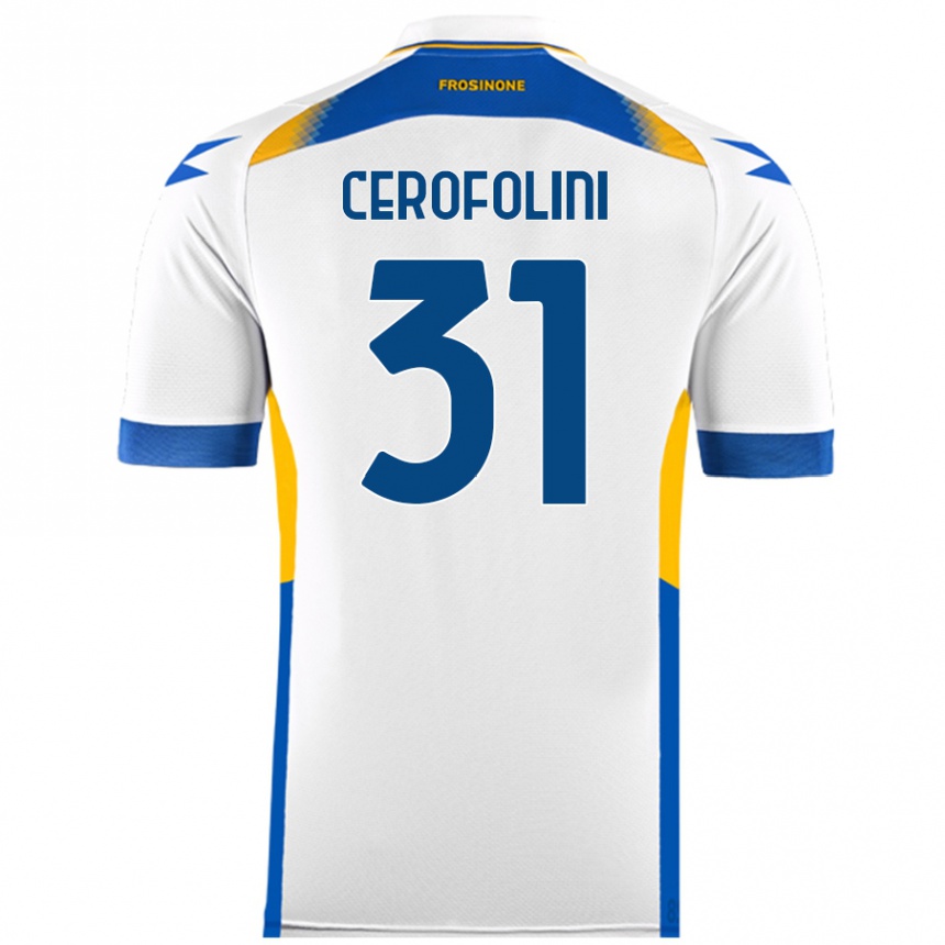 Vaikiškas Michele Cerofolini #31 Baltas Išvykos Marškinėliai 2024/25 T-Shirt