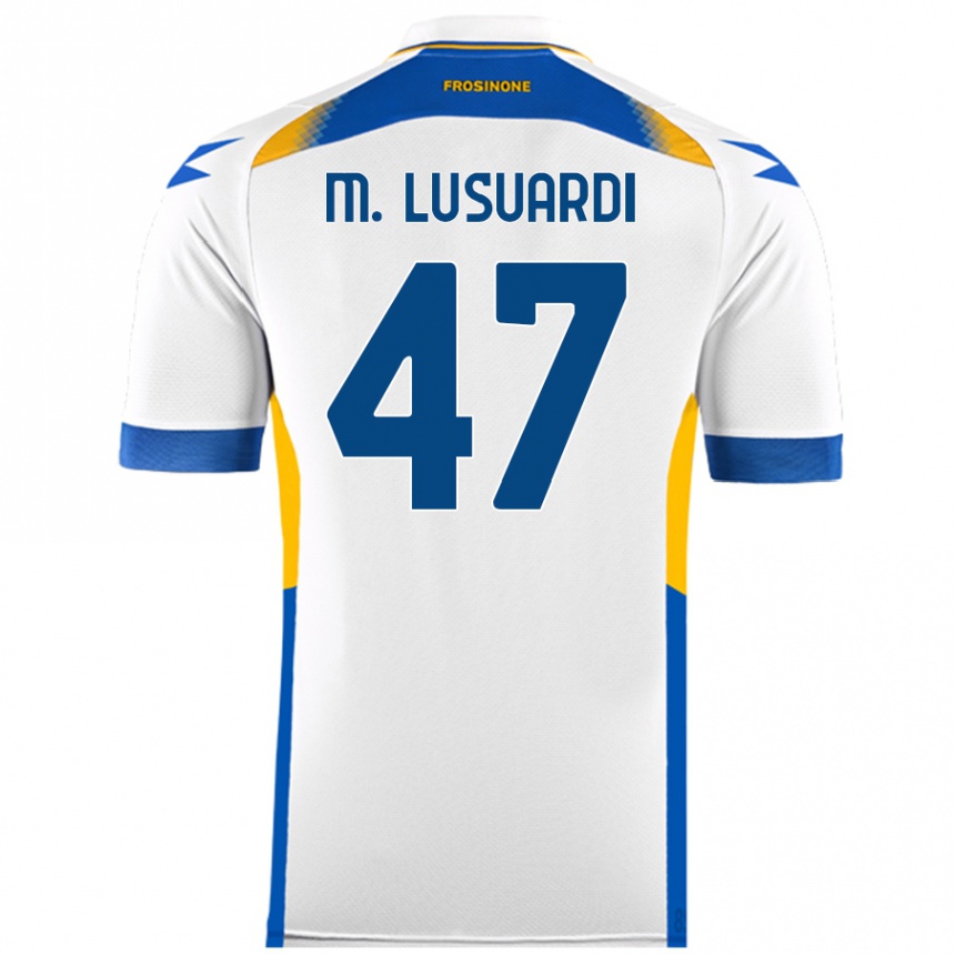 Vaikiškas Mateus Lusuardi #47 Baltas Išvykos Marškinėliai 2024/25 T-Shirt