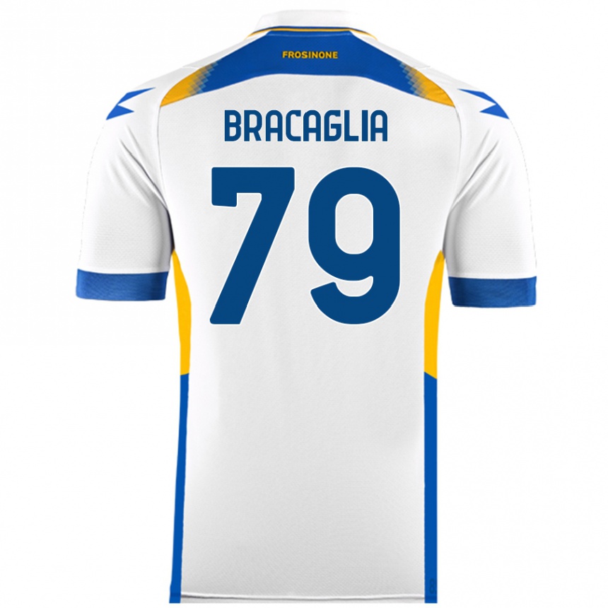 Vaikiškas Gabriele Bracaglia #79 Baltas Išvykos Marškinėliai 2024/25 T-Shirt