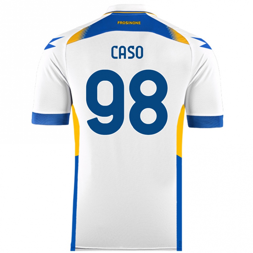 Vaikiškas Giuseppe Caso #98 Baltas Išvykos Marškinėliai 2024/25 T-Shirt