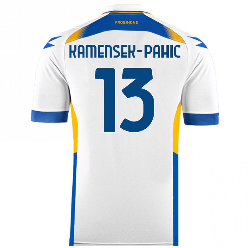 Vaikiškas Matjaz Kamensek-Pahic #13 Baltas Išvykos Marškinėliai 2024/25 T-Shirt