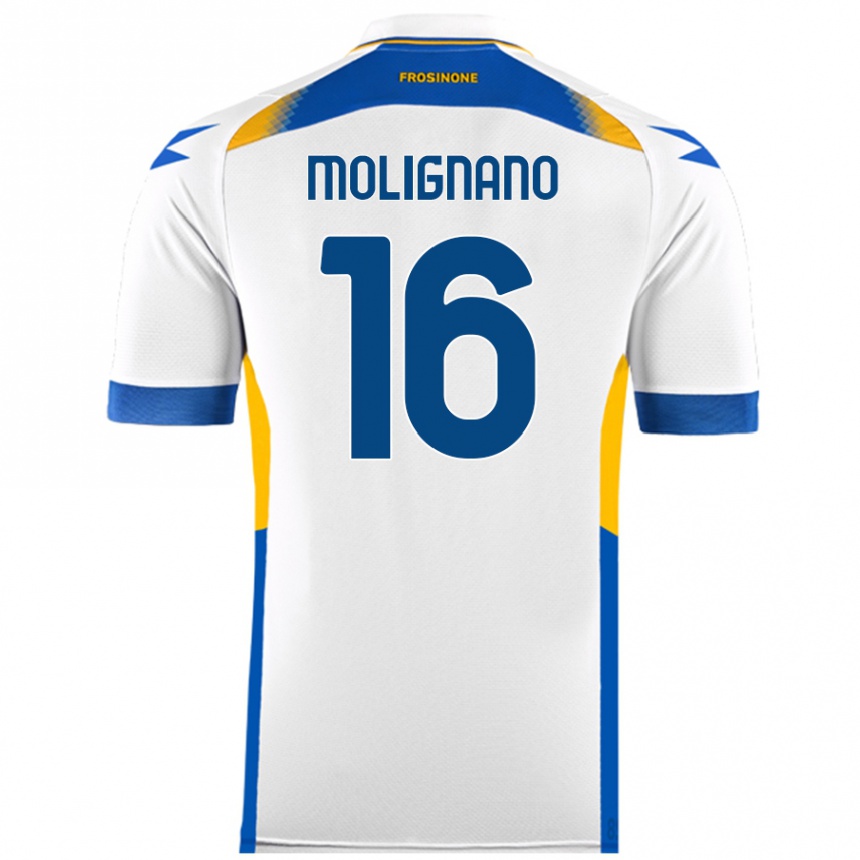 Vaikiškas Gaetano Molignano #16 Baltas Išvykos Marškinėliai 2024/25 T-Shirt