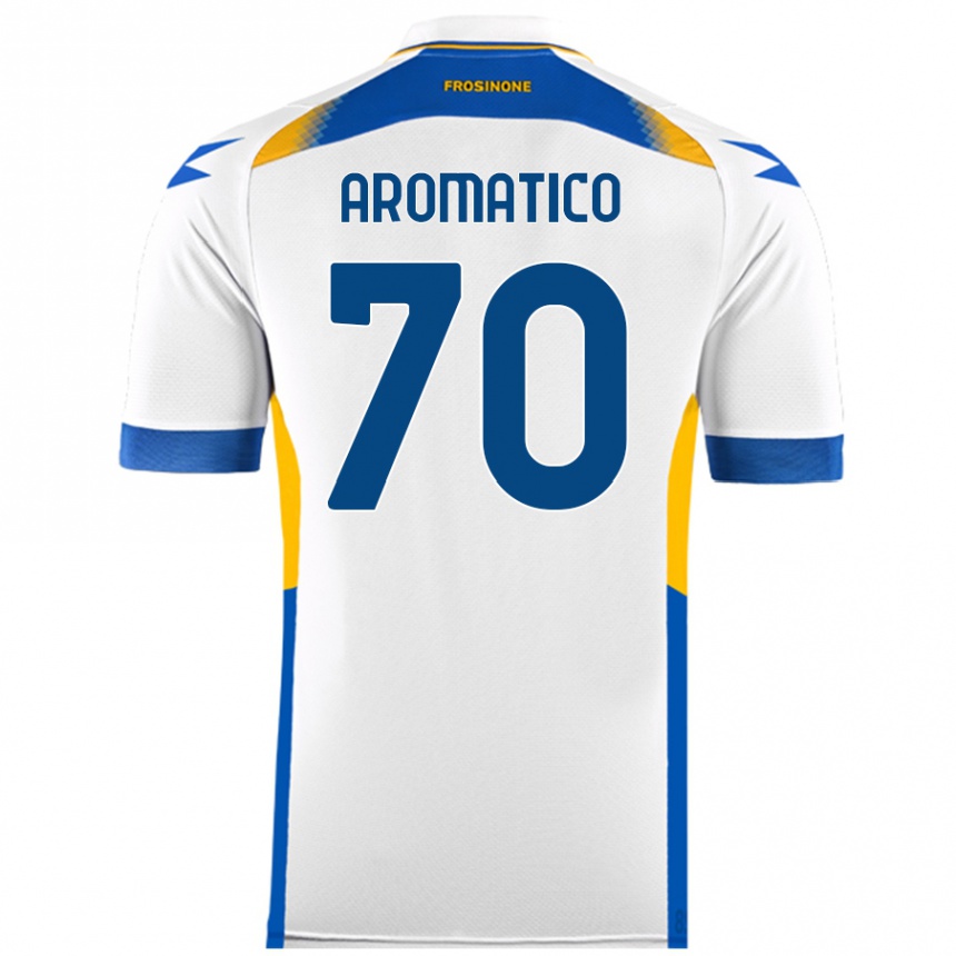 Vaikiškas Raul Aromatico #70 Baltas Išvykos Marškinėliai 2024/25 T-Shirt