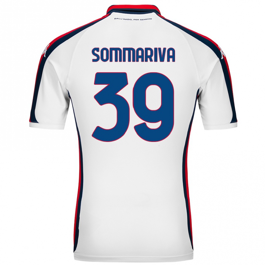 Vaikiškas Daniele Sommariva #39 Baltas Išvykos Marškinėliai 2024/25 T-Shirt