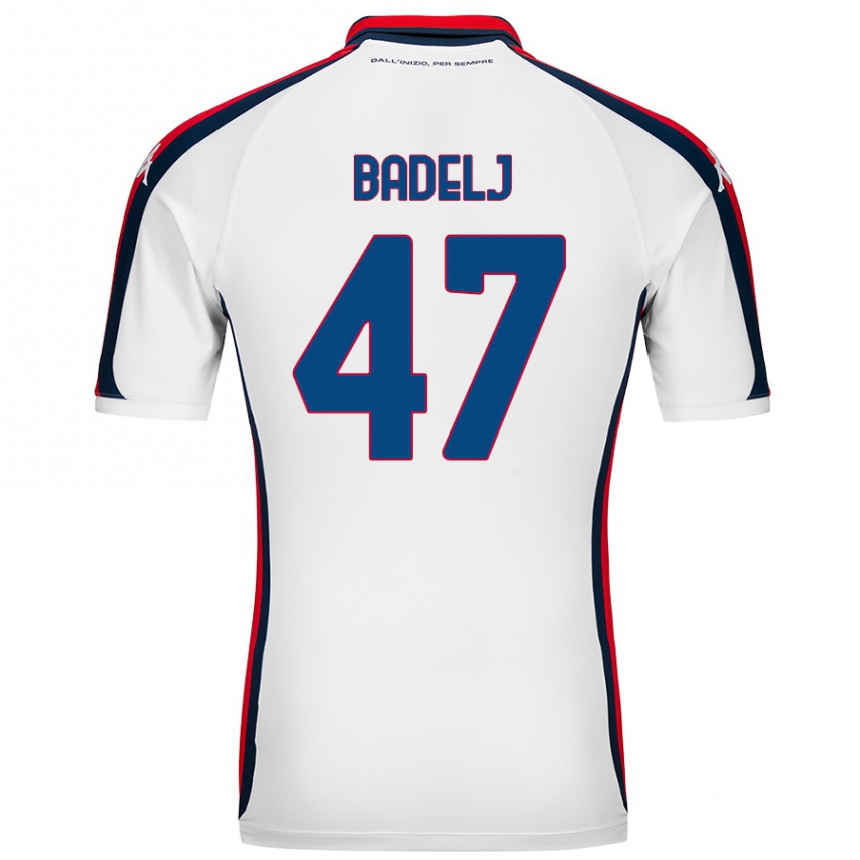 Vaikiškas Milan Badelj #47 Baltas Išvykos Marškinėliai 2024/25 T-Shirt