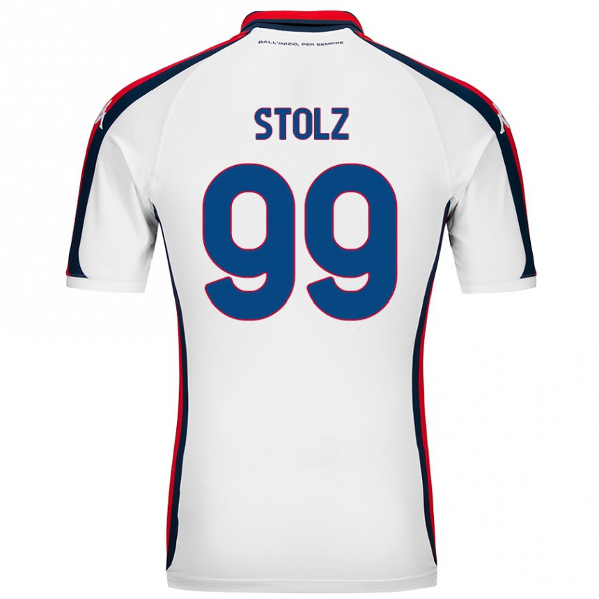 Vaikiškas Franz Stolz #99 Baltas Išvykos Marškinėliai 2024/25 T-Shirt