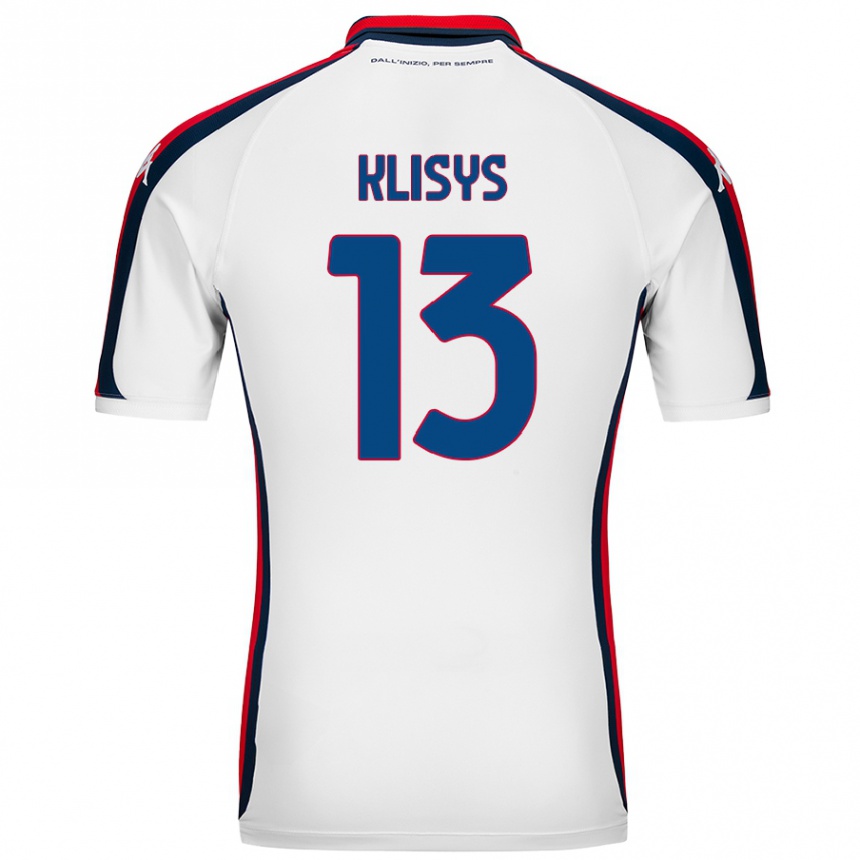 Vaikiškas Lukas Klisys #13 Baltas Išvykos Marškinėliai 2024/25 T-Shirt