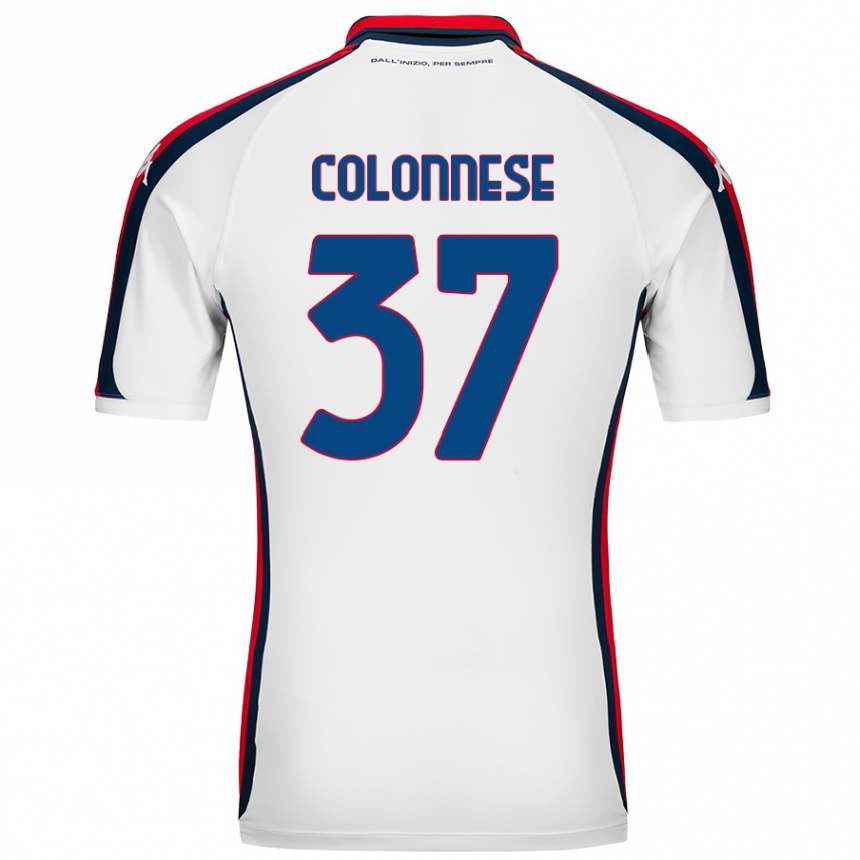 Vaikiškas Lorenzo Colonnese #37 Baltas Išvykos Marškinėliai 2024/25 T-Shirt