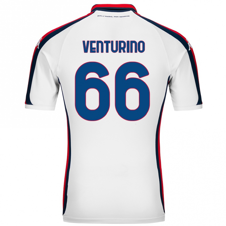 Vaikiškas Lorenzo Venturino #66 Baltas Išvykos Marškinėliai 2024/25 T-Shirt