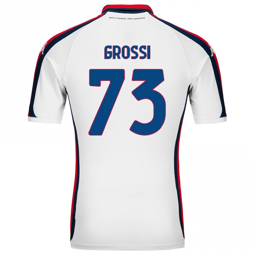 Vaikiškas Jacopo Grossi #73 Baltas Išvykos Marškinėliai 2024/25 T-Shirt