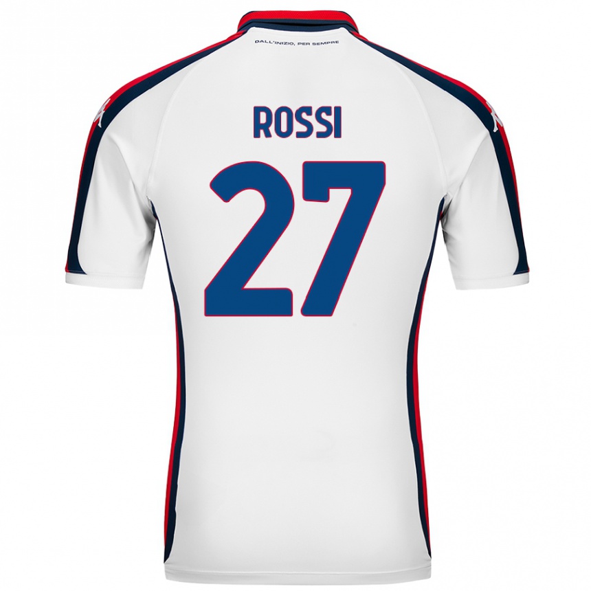 Vaikiškas Lucrezia Rossi #27 Baltas Išvykos Marškinėliai 2024/25 T-Shirt