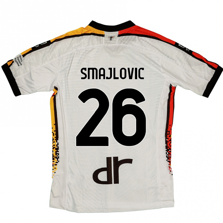 Vaikiškas Zinedin Smajlovic #26 Balta Juoda Išvykos Marškinėliai 2024/25 T-Shirt