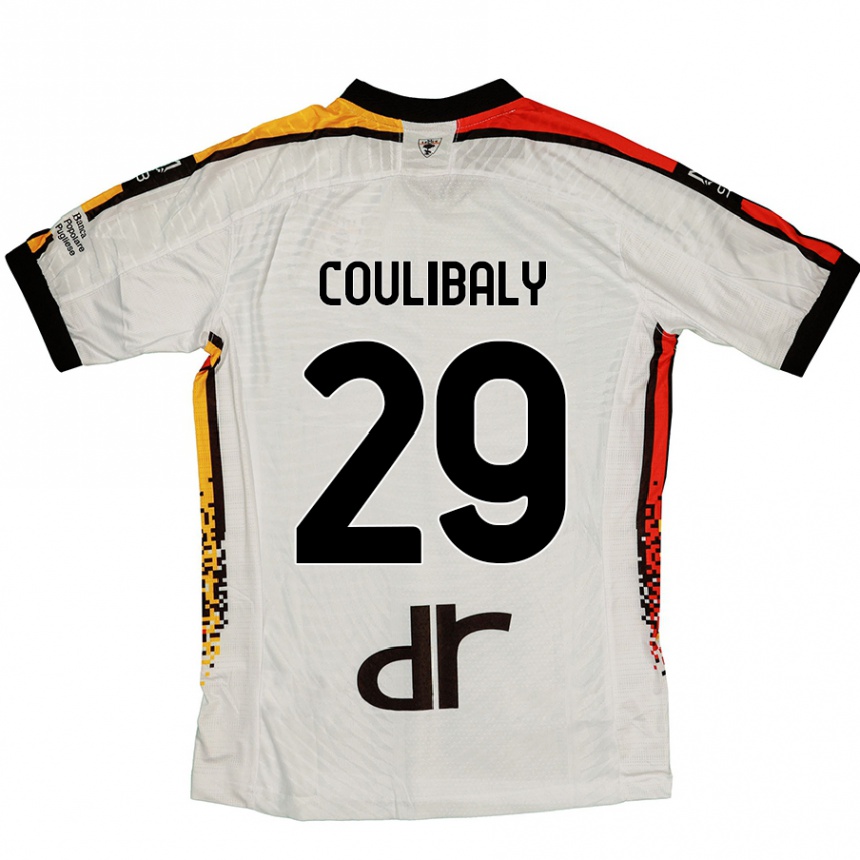 Vaikiškas Lassana Coulibaly #29 Balta Juoda Išvykos Marškinėliai 2024/25 T-Shirt