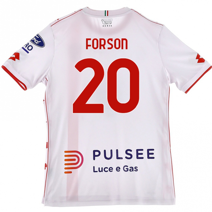 Vaikiškas Omari Forson #20 Balta Raudona Išvykos Marškinėliai 2024/25 T-Shirt