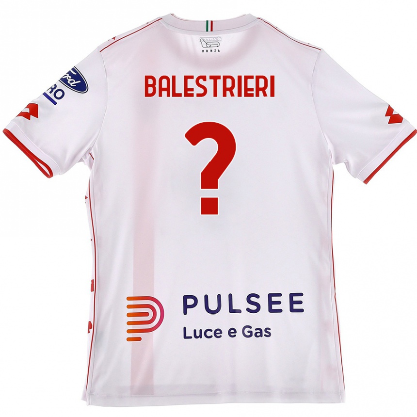 Vaikiškas Alessandro Balestrieri #0 Balta Raudona Išvykos Marškinėliai 2024/25 T-Shirt