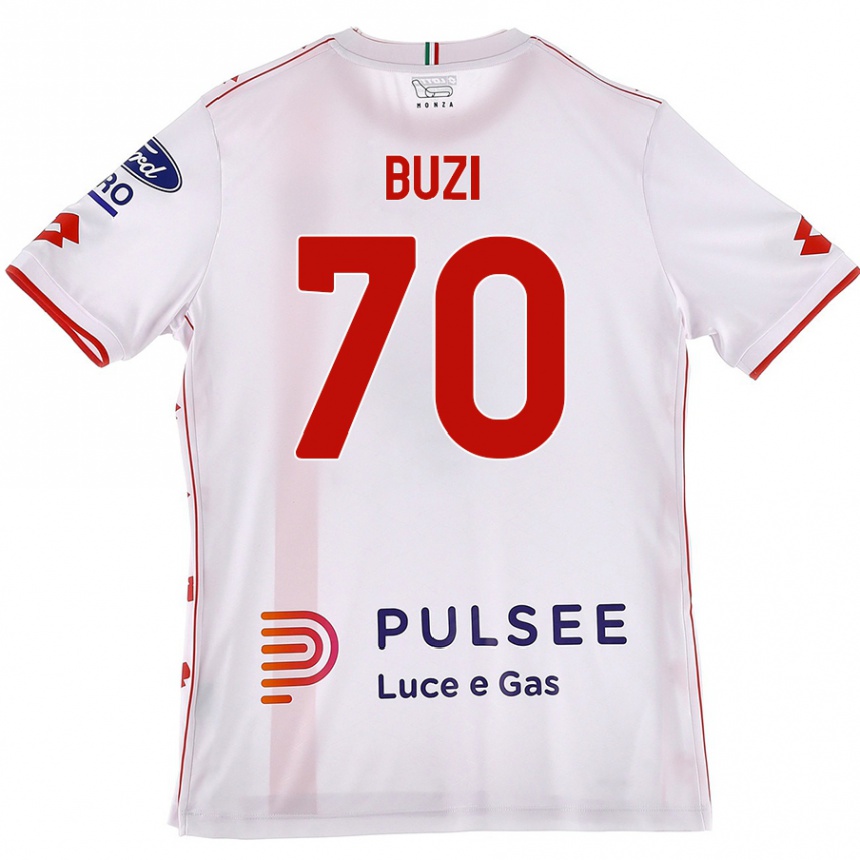 Vaikiškas Luis Buzi #70 Balta Raudona Išvykos Marškinėliai 2024/25 T-Shirt