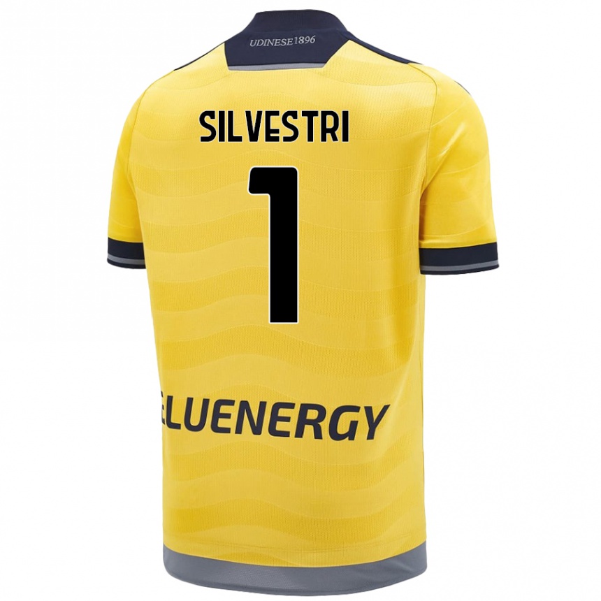 Vaikiškas Marco Silvestri #1 Auksinis Išvykos Marškinėliai 2024/25 T-Shirt