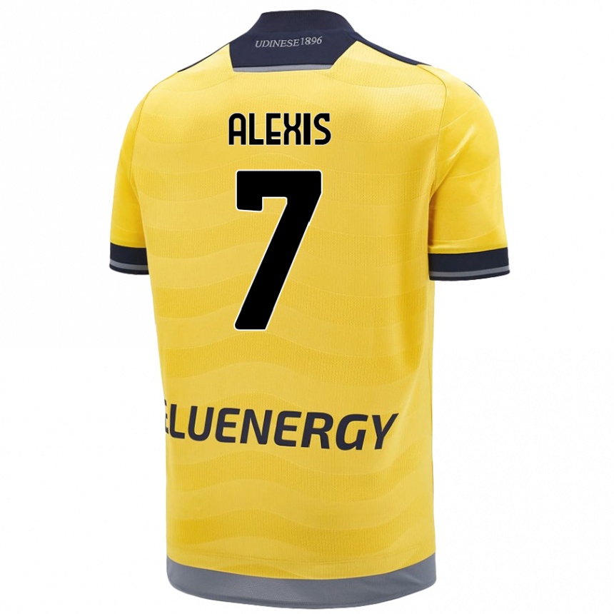 Vaikiškas Alexis Sanchez #7 Auksinis Išvykos Marškinėliai 2024/25 T-Shirt