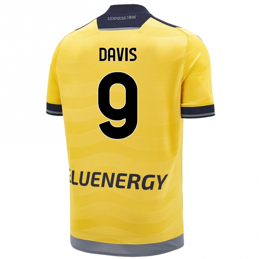 Vaikiškas Keinan Davis #9 Auksinis Išvykos Marškinėliai 2024/25 T-Shirt