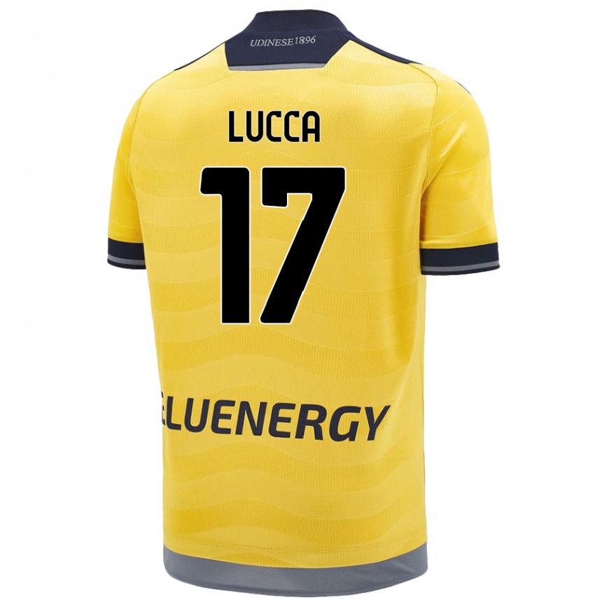 Vaikiškas Lorenzo Lucca #17 Auksinis Išvykos Marškinėliai 2024/25 T-Shirt