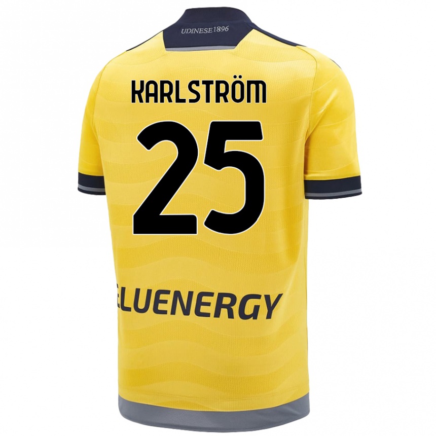 Vaikiškas Jesper Karlström #25 Auksinis Išvykos Marškinėliai 2024/25 T-Shirt