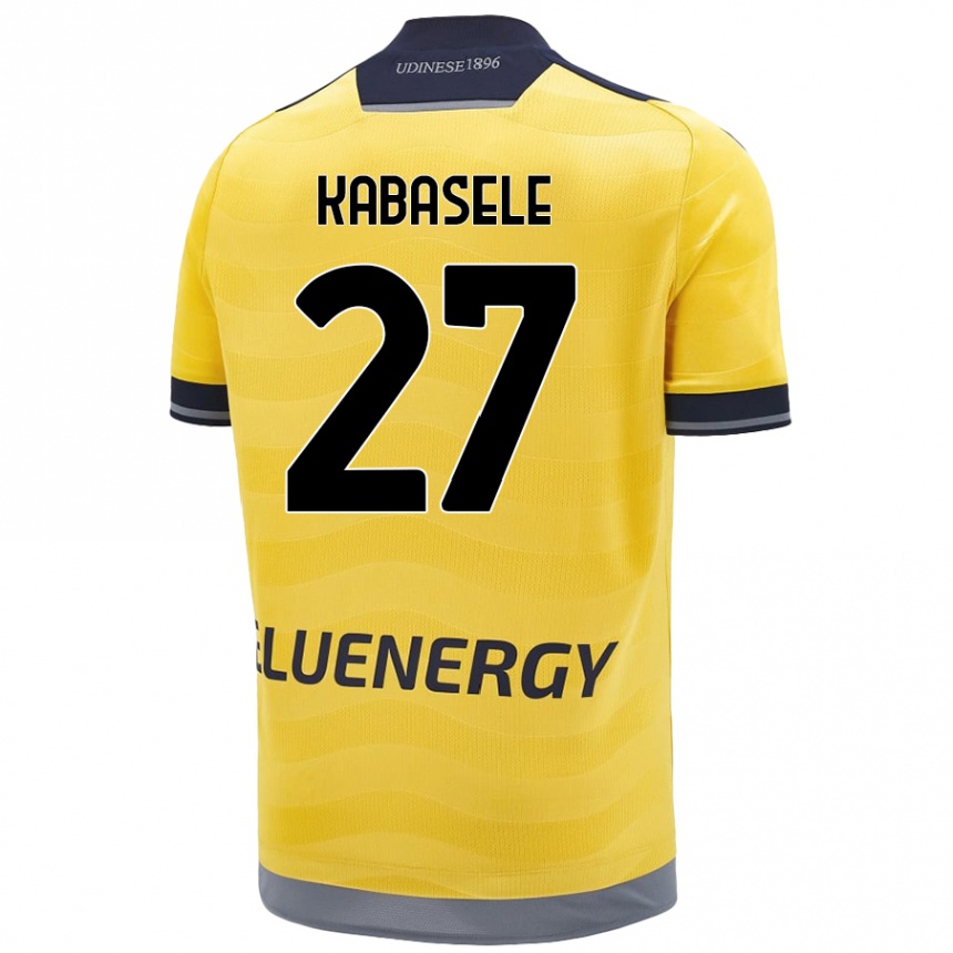 Vaikiškas Christian Kabasele #27 Auksinis Išvykos Marškinėliai 2024/25 T-Shirt