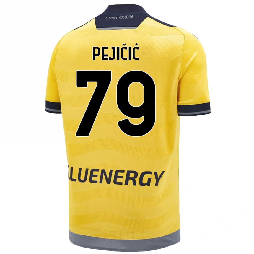 Vaikiškas David Pejičić #79 Auksinis Išvykos Marškinėliai 2024/25 T-Shirt