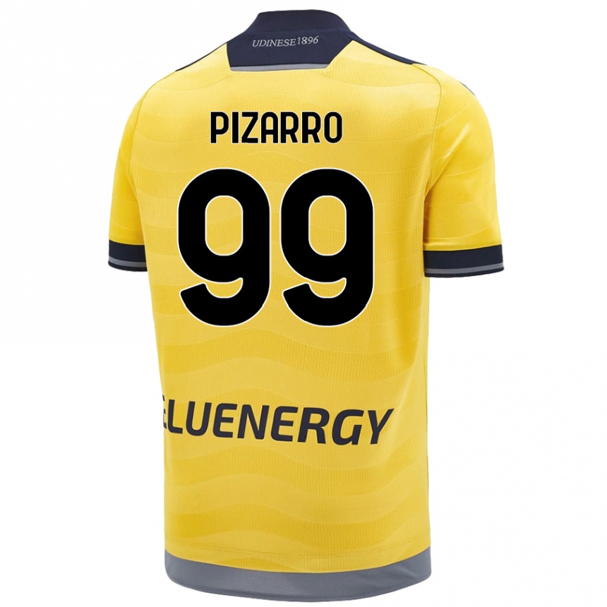 Vaikiškas Damián Pizarro #99 Auksinis Išvykos Marškinėliai 2024/25 T-Shirt