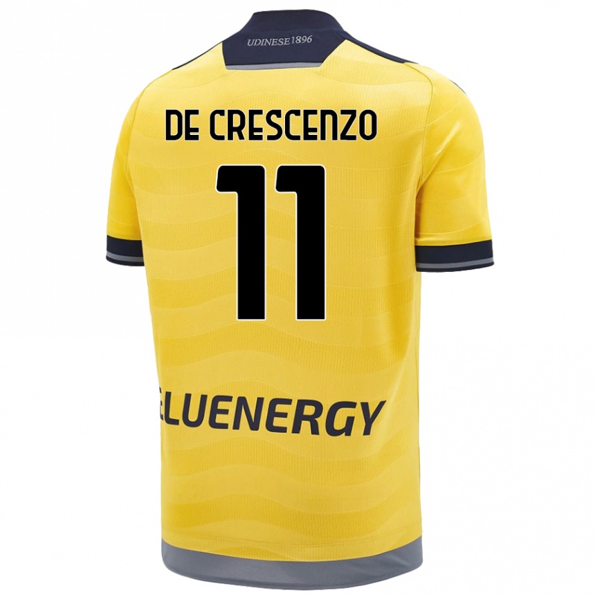 Vaikiškas Marco De Crescenzo #11 Auksinis Išvykos Marškinėliai 2024/25 T-Shirt