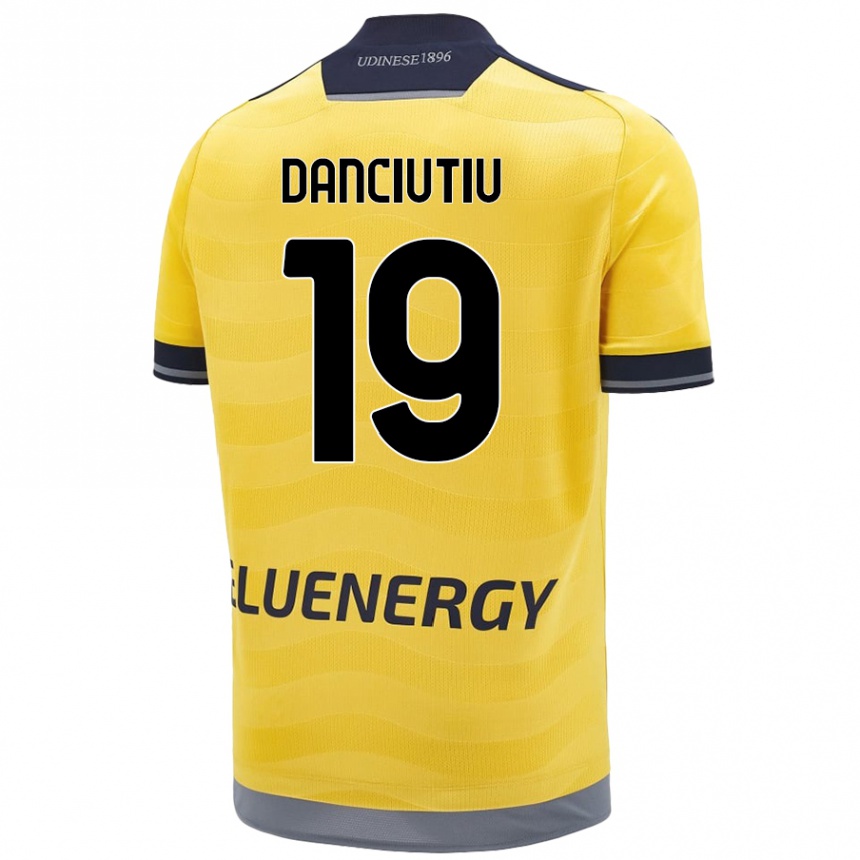 Vaikiškas Vlad Danciuțiu #19 Auksinis Išvykos Marškinėliai 2024/25 T-Shirt