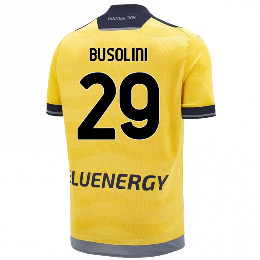 Vaikiškas Alessandro Busolini #29 Auksinis Išvykos Marškinėliai 2024/25 T-Shirt