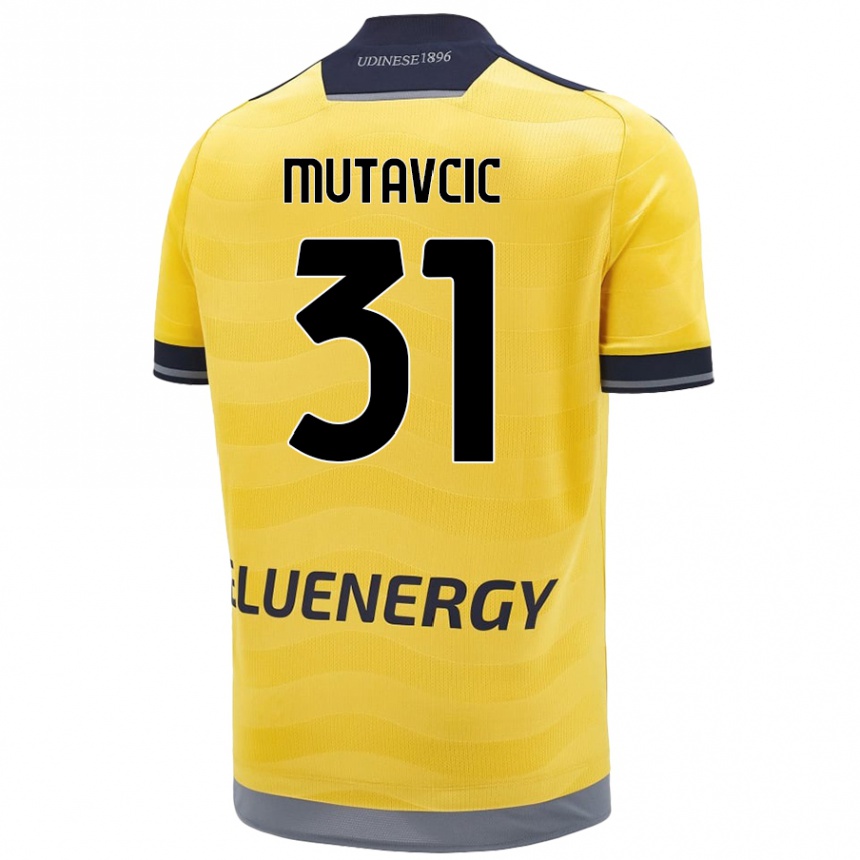 Vaikiškas Jan Mutavcic #31 Auksinis Išvykos Marškinėliai 2024/25 T-Shirt