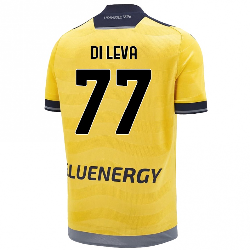 Vaikiškas Vincenzo Di Leva #77 Auksinis Išvykos Marškinėliai 2024/25 T-Shirt