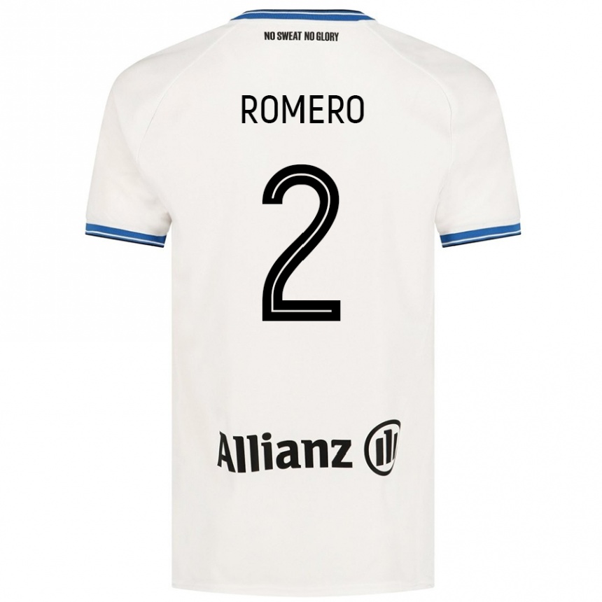 Vaikiškas Zaid Romero #2 Baltas Išvykos Marškinėliai 2024/25 T-Shirt