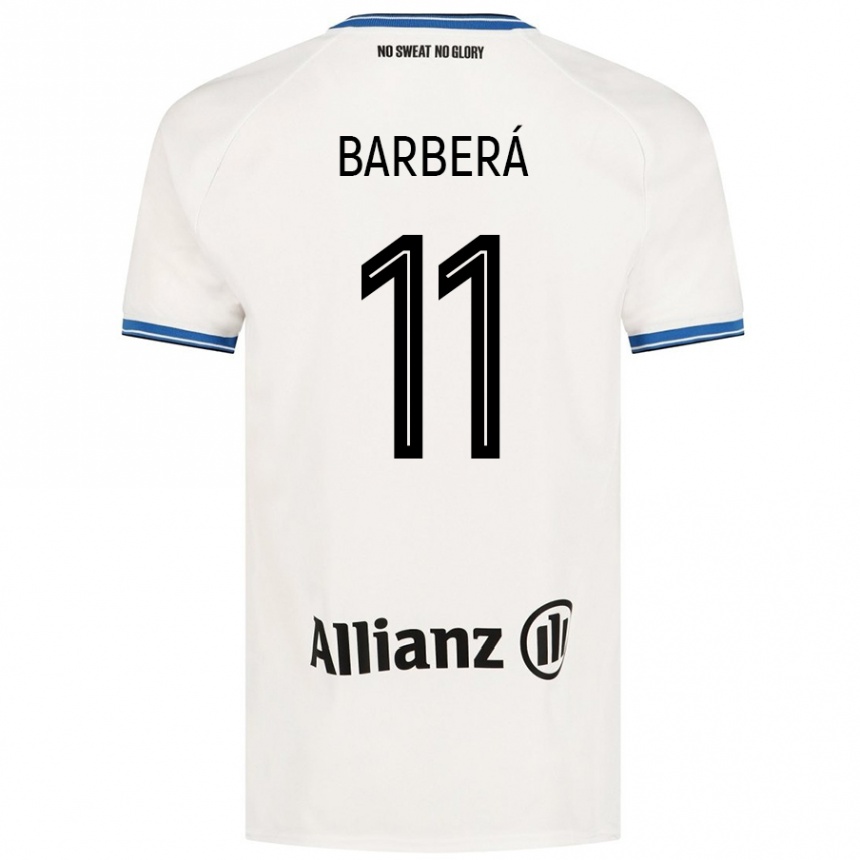 Vaikiškas Víctor Barberá #11 Baltas Išvykos Marškinėliai 2024/25 T-Shirt