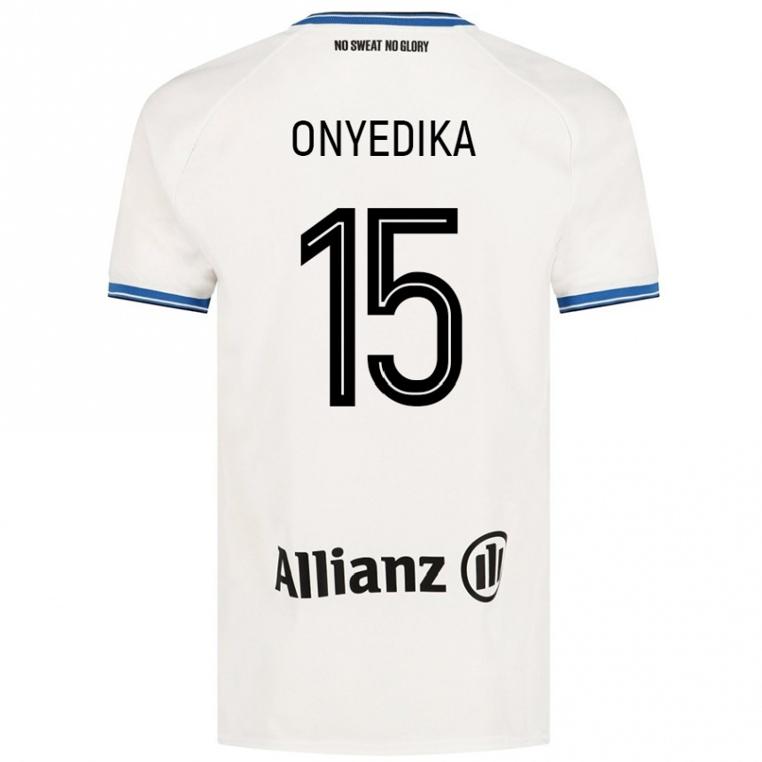 Vaikiškas Raphael Onyedika #15 Baltas Išvykos Marškinėliai 2024/25 T-Shirt