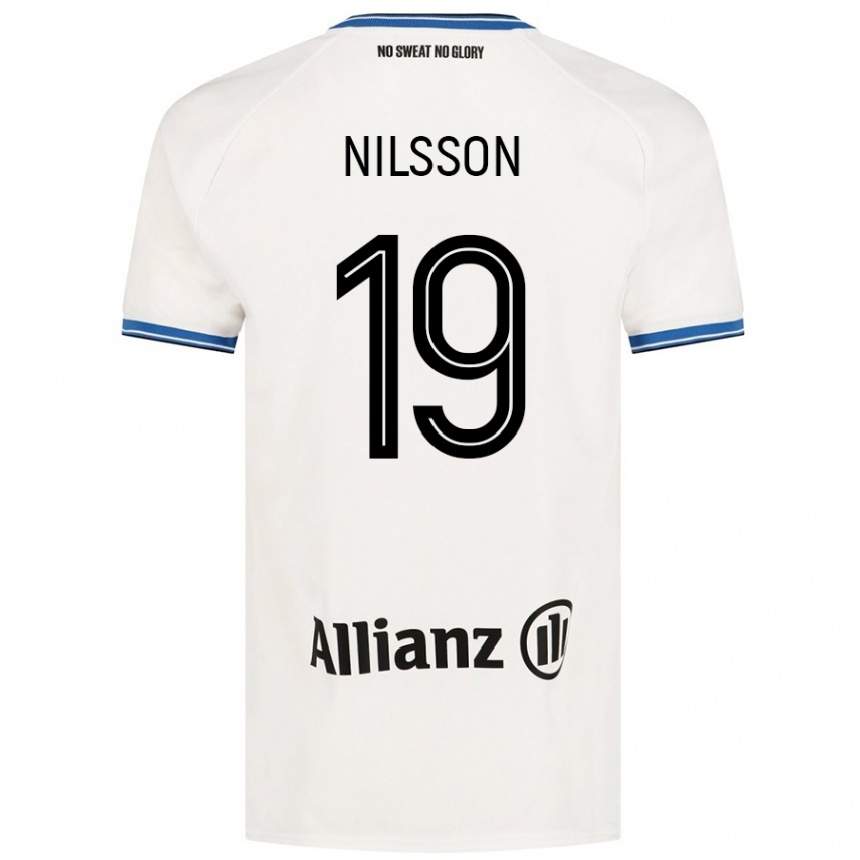 Vaikiškas Gustaf Nilsson #19 Baltas Išvykos Marškinėliai 2024/25 T-Shirt